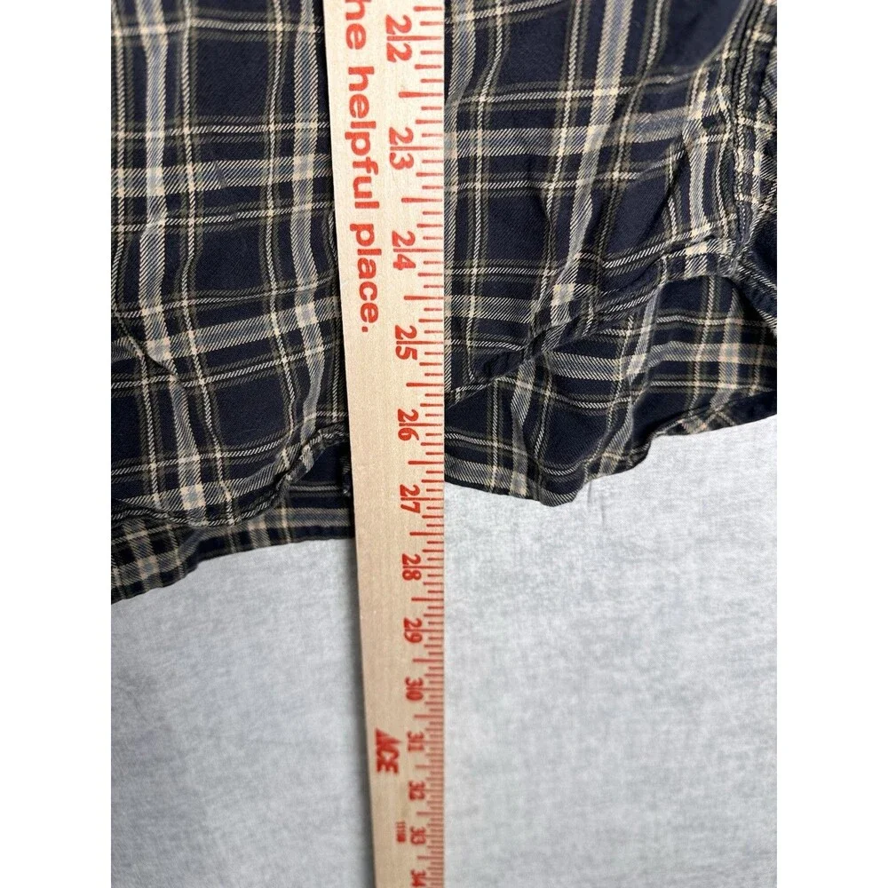J. Crew Men's Blue Plaid Long Sleeve Button-up Shirt EUC Preppy Size Small
